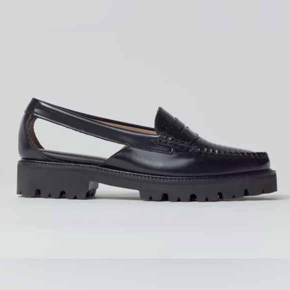 G.H. Bass Whitney Weejuns Black Leather Super Lug Loafer - Picture 1 of 4